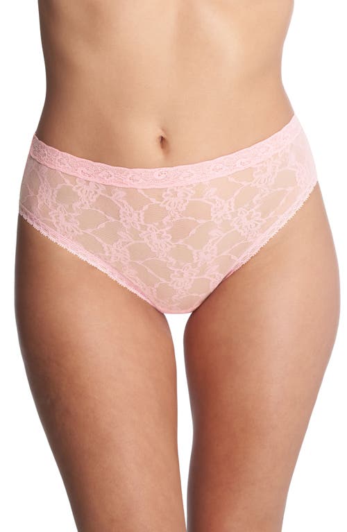 Shop Natori Bliss Allure Lace Briefs In Seashell