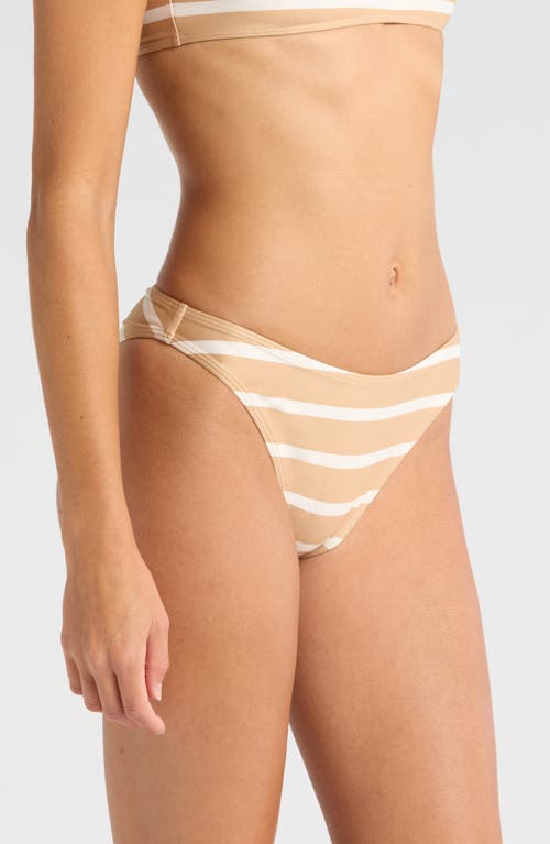 Shop Solid & Striped Daniela Bikini Bottoms In Camel Stripe