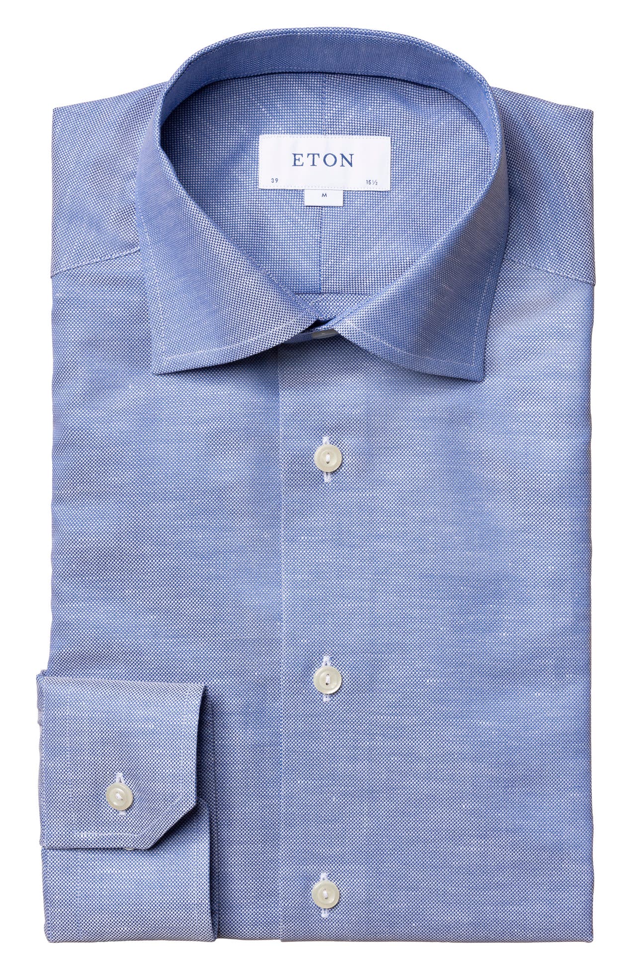 Eton Contemporary Fit Cotton & Linen Dress Shirt HauteLook