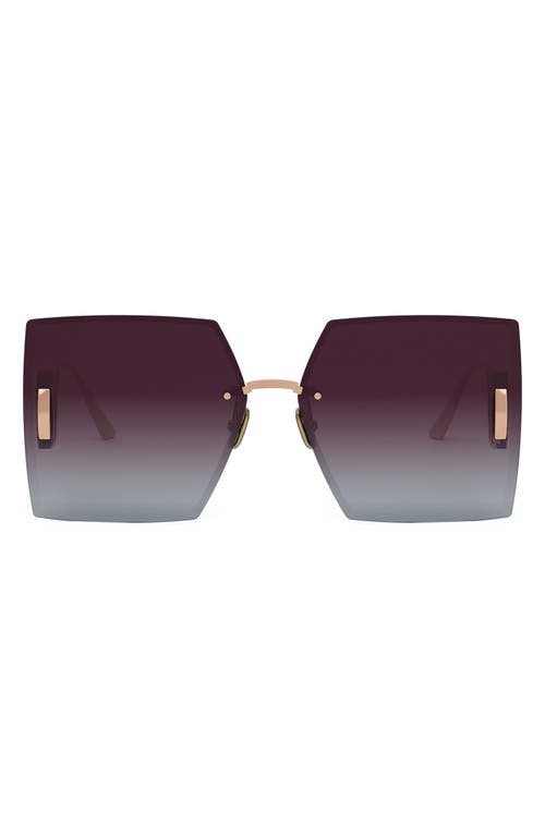 Shop Dior 30montaigne S7u 64mm Oversize Square Sunglasses In Gold/other/bordeaux