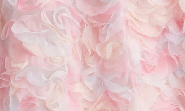 Shop Tadashi Shoji 3-d Floral Strapless Cocktail Dress In Pale Pink