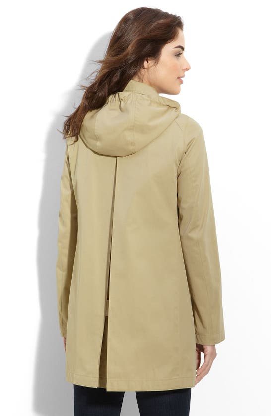 Shop Michael Michael Kors Inverted Pleat A-line Coat In British Khaki