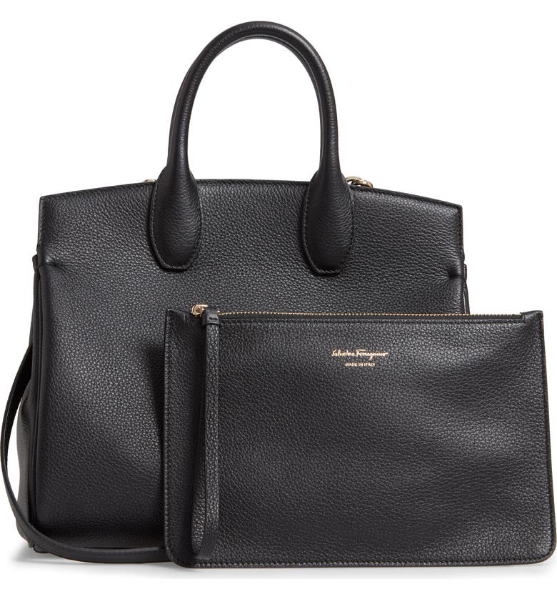 Small The Studio Leather Top Handle Bag
