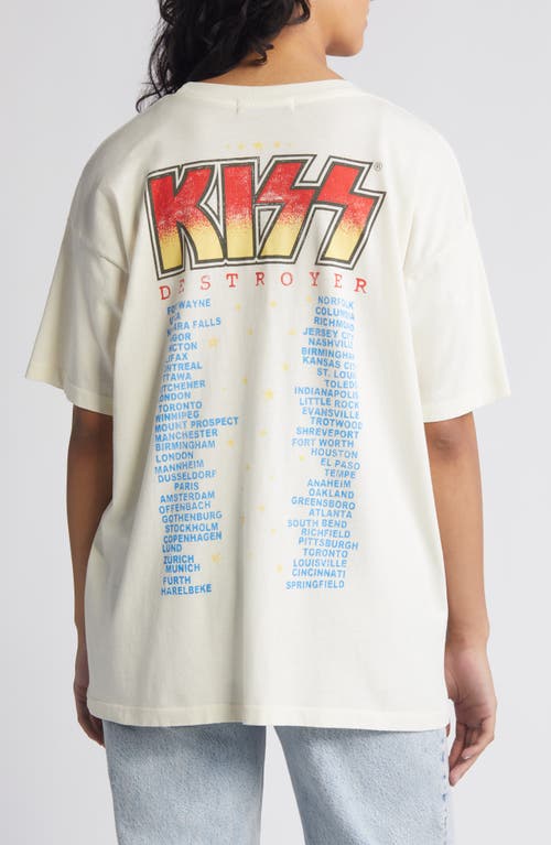 Shop Daydreamer Kiss Destroyer Cotton Graphic T-shirt In Stone Vintage