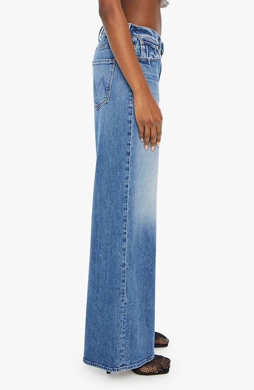 Shop Mother The Ditcher Roller Sneak Wide Leg Jeans In Music Is The Medium