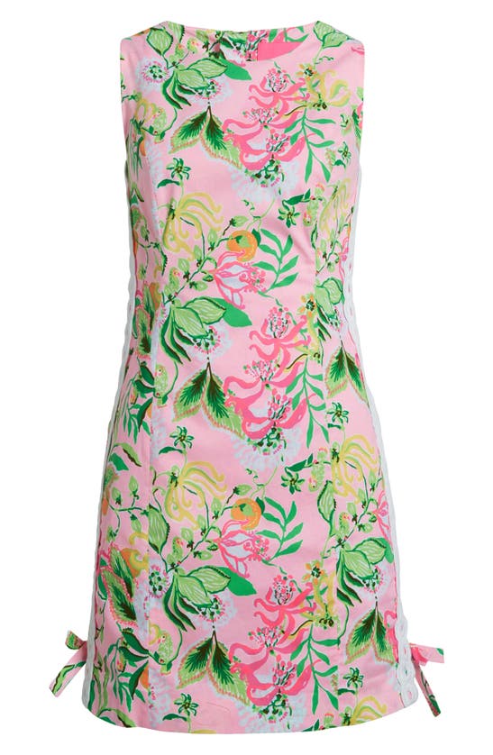 Shop Lilly Pulitzer Mila Floral Sleeveless Stretch Cotton Shift Dress In Multi Via Amore Spritzer