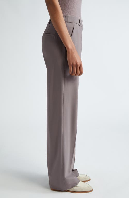 Shop Eleventy Straight Leg Stretch Virgin Wool Trousers In Viola