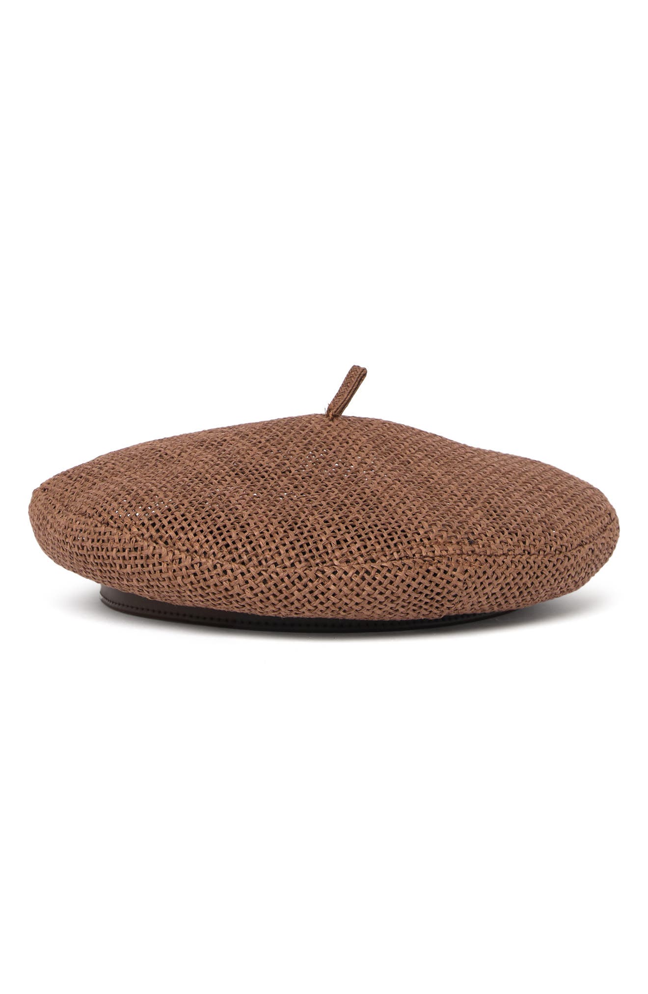 Brixton Audrey Straw Ii Beret In Brown 