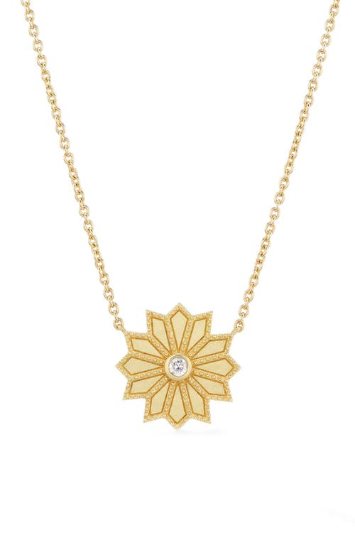 Orly Marcel Mini Sacred Flower Diamond Pendant Necklace in Gold at Nordstrom