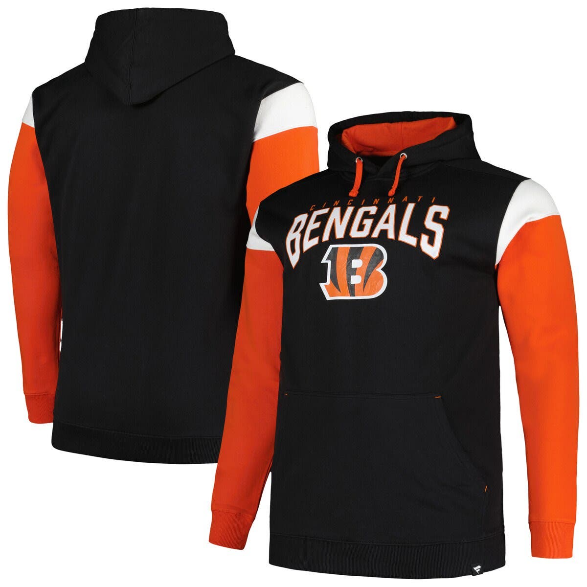 Men's Joe Burrow Black Cincinnati Bengals Big & Tall Fleece Name & Number  Pullover Hoodie