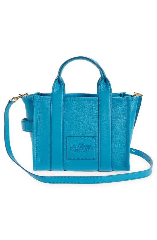 Marc Jacobs The Leather Mini Tote Bag In Barrier Reef