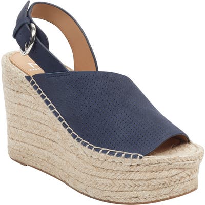 Marc Fisher Ltd Andela Slingback Espadrille Wedge, Blue