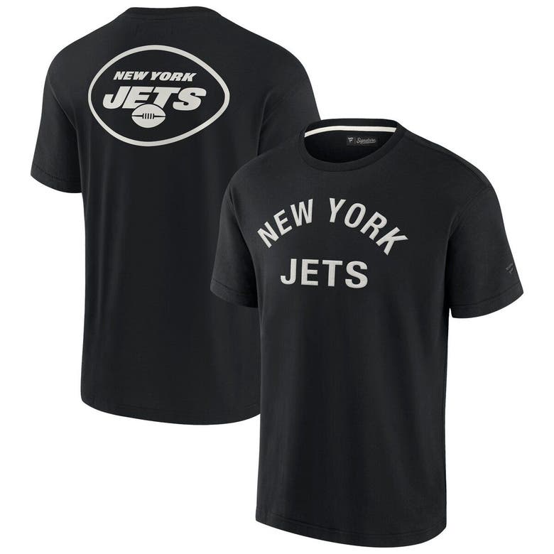 Shop Fanatics Signature Unisex  Black New York Jets Elements Super Soft Short Sleeve T-shirt