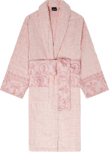 Barocco printed cotton bathrobe in multicoloured - Versace Home