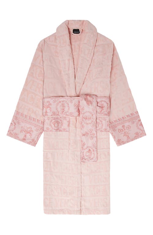 Versace Barocco Terry Robe in Pink Pink
