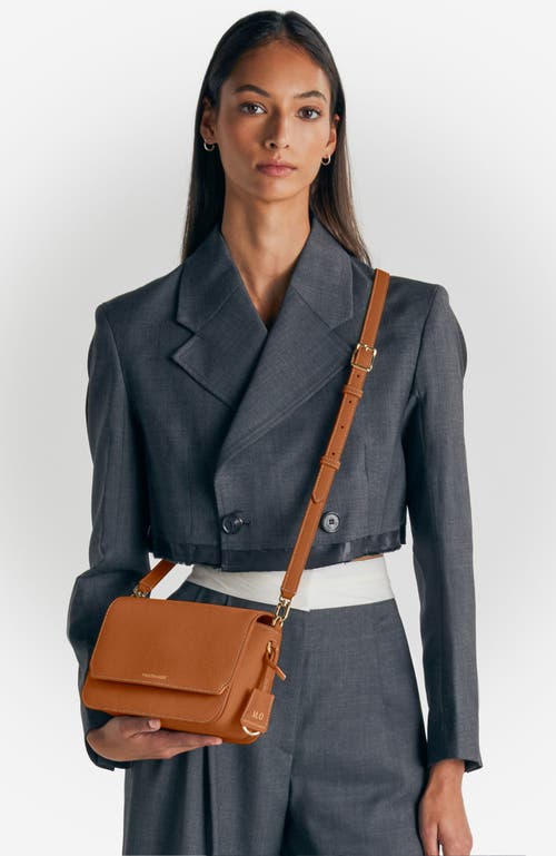 Maison De Sabre Maison De Sabré Medium Leather Flap Bag In Pecan Brown
