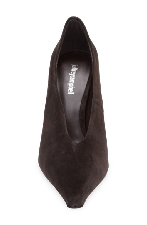 Shop Jeffrey Campbell Hints High Heel Pump In Brown Suede