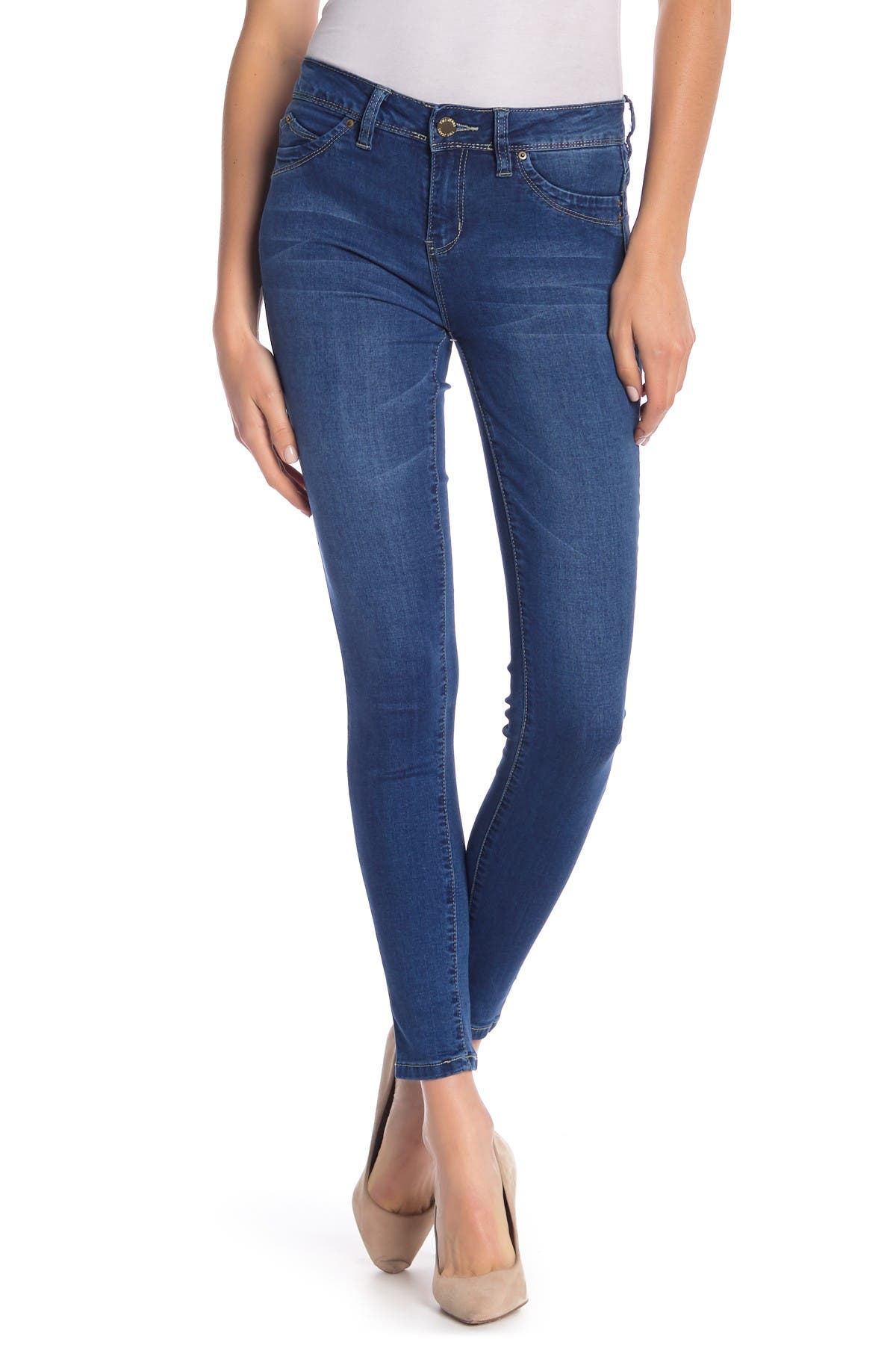 ymi mid rise skinny jeans