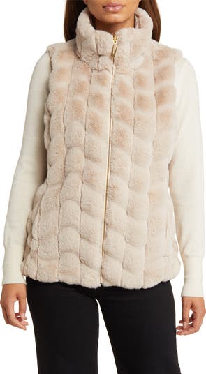 Via spiga faux fur hooded vest sales