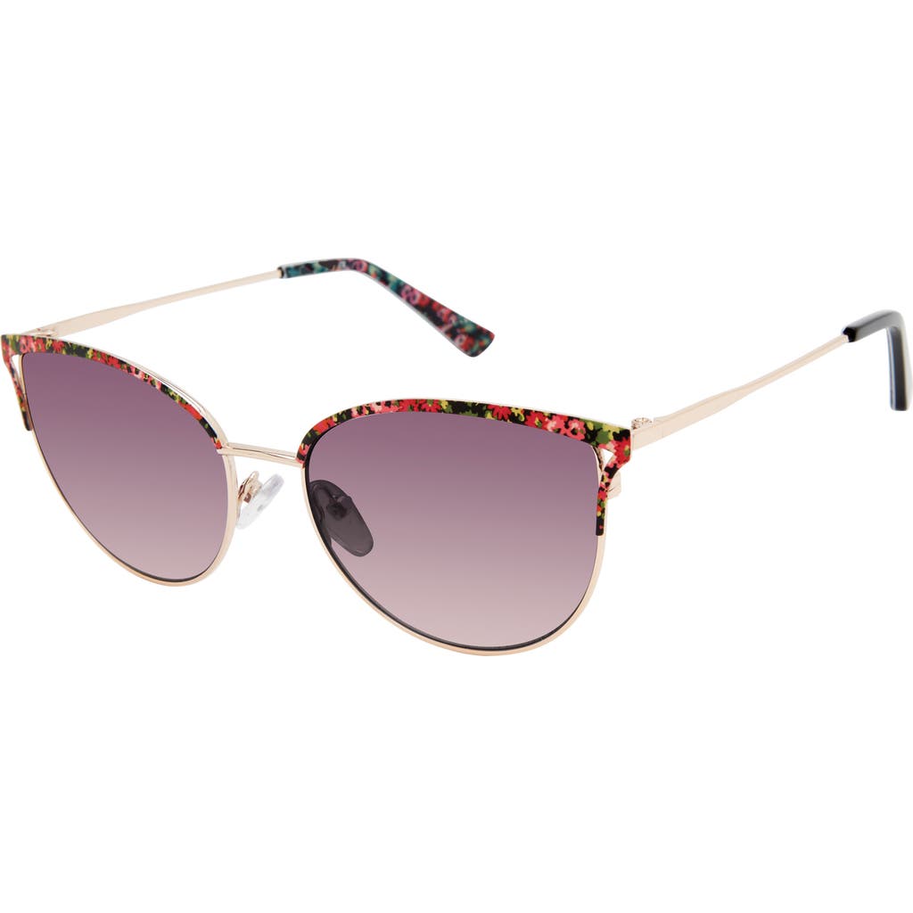 Isaac Mizrahi New York 52mm Round Sunglasses In Rose