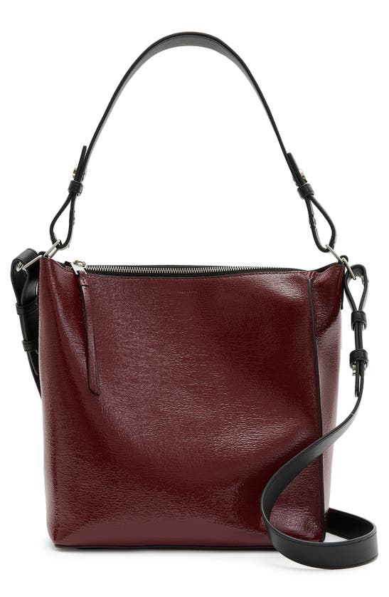 Allsaints Kita Leather Shoulder/crossbody Bag In Liquid Red