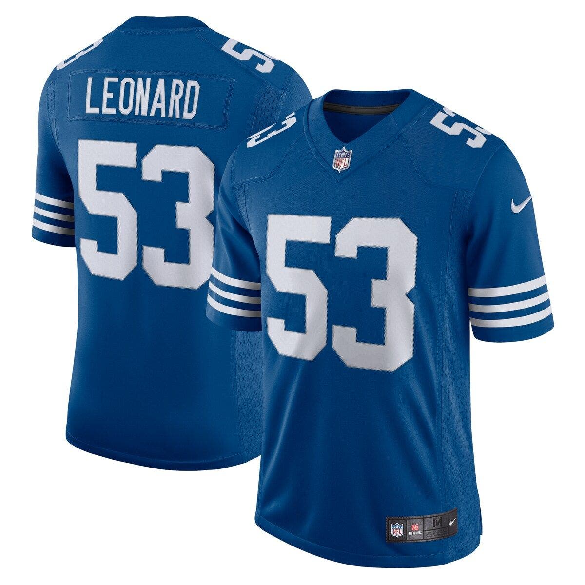 Nike Indianapolis Colts No53 Darius Leonard White Men's Stitched NFL Elite Jersey