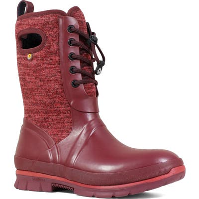 Bogs Crandall Waterproof Boot, Burgundy