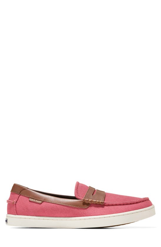 Shop Cole Haan Nantucket Penny Loafer In Mineral Red Canvas