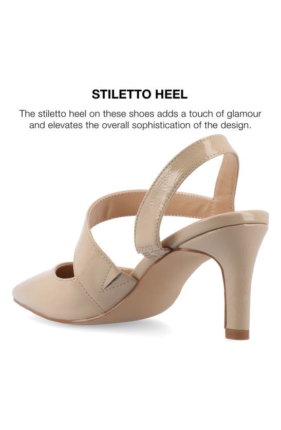 Shop Journee Collection Scarlett Pointed Toe Pump In Taupe