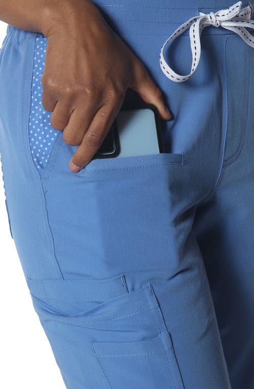 Members Only Valencia Jogger Scrub Pants In Ceil Blue