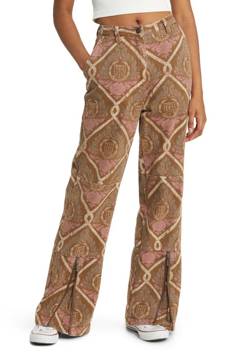 Women's Brown Leather & Faux Leather Pants & Leggings