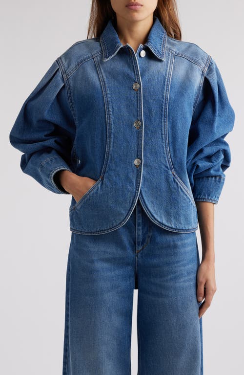 Isabel Marant Valette Curve Hem Denim Jacket at Nordstrom, Us