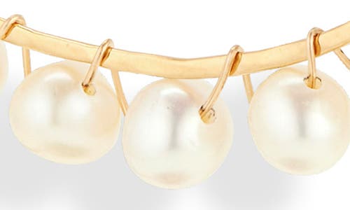 Shop Ki-ele Kate Large Freshwater Pearl Hoop Earrings In Gold