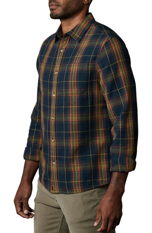 Shop The Normal Brand Jackson Plaid Cotton Button-up Shirt In Pacific Plaid