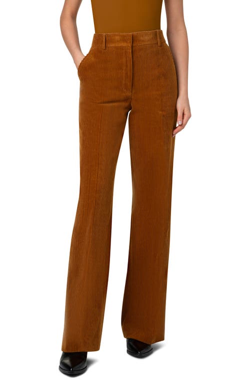 Shop Akris Punto Chiaro Corduroy Straight Leg Pants In Cognac