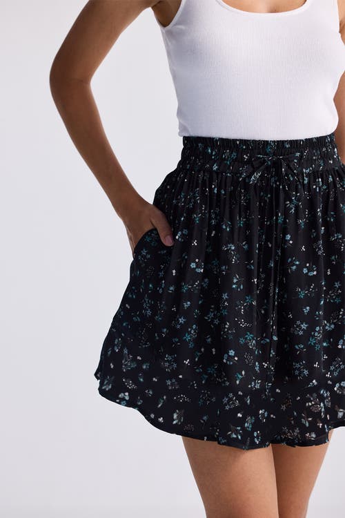 Shop Reistor Drawstring Short Skirt In Ditzy Wildflowers