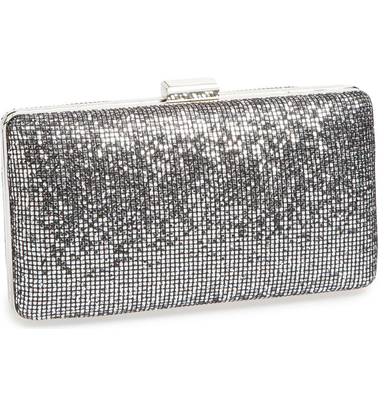 ZZDNU NATASHA COUTURE Natasha Couture Glitter Minaudière, Main, color, Silver