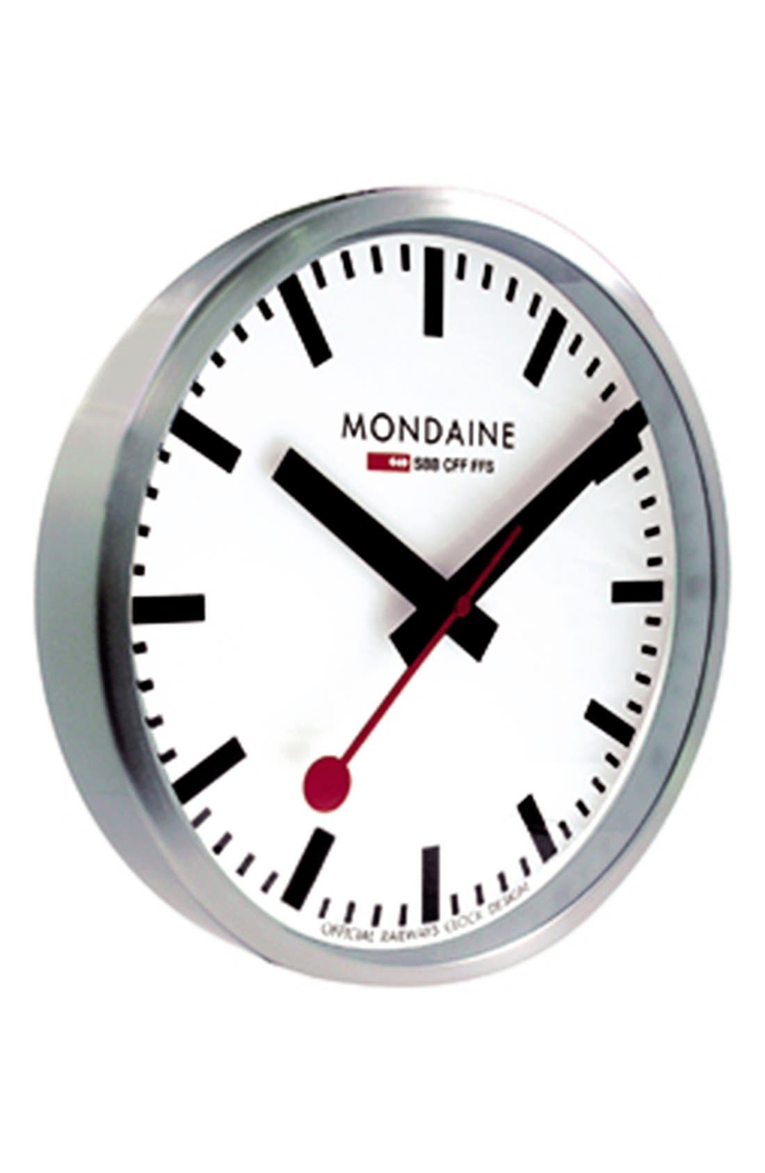 Mondaine Brushed Wall Clock Nordstrom