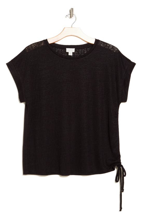 Shop Caslon ® Ruched T-shirt In Black