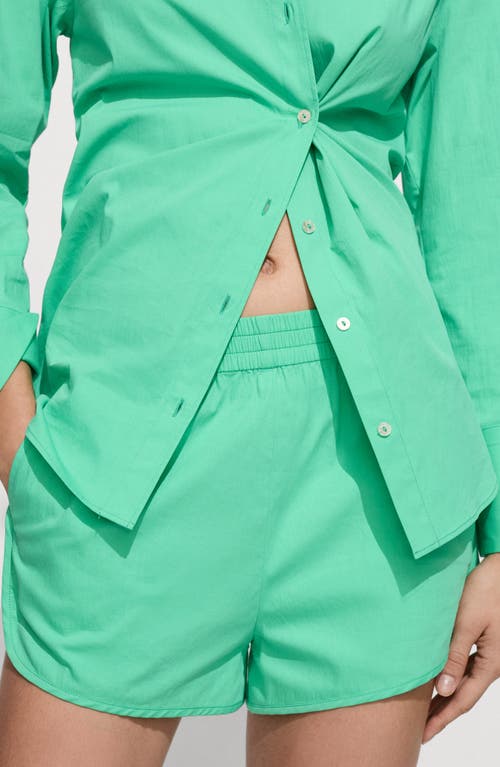 Mango Women's Buttoned Cotton Shirt In Green