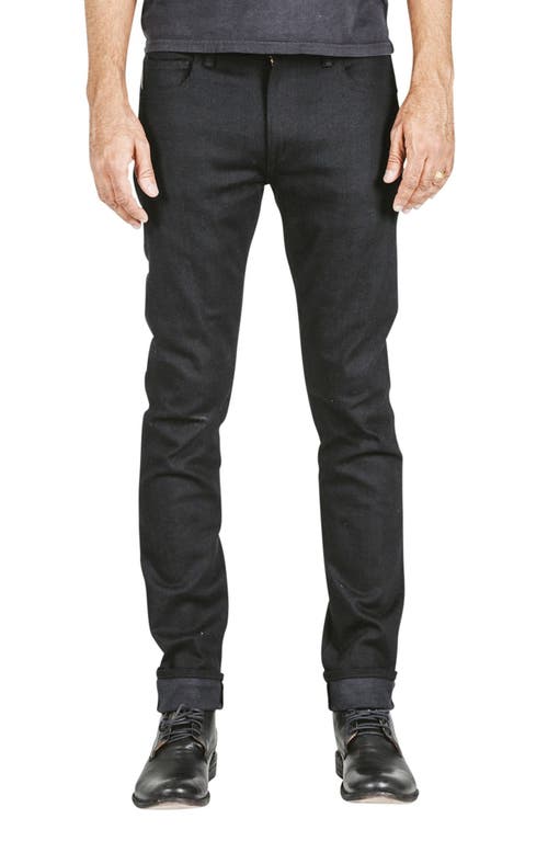 The Needle Slim 10.5-Ounce Stretch Selvedge Jeans in Black Raw