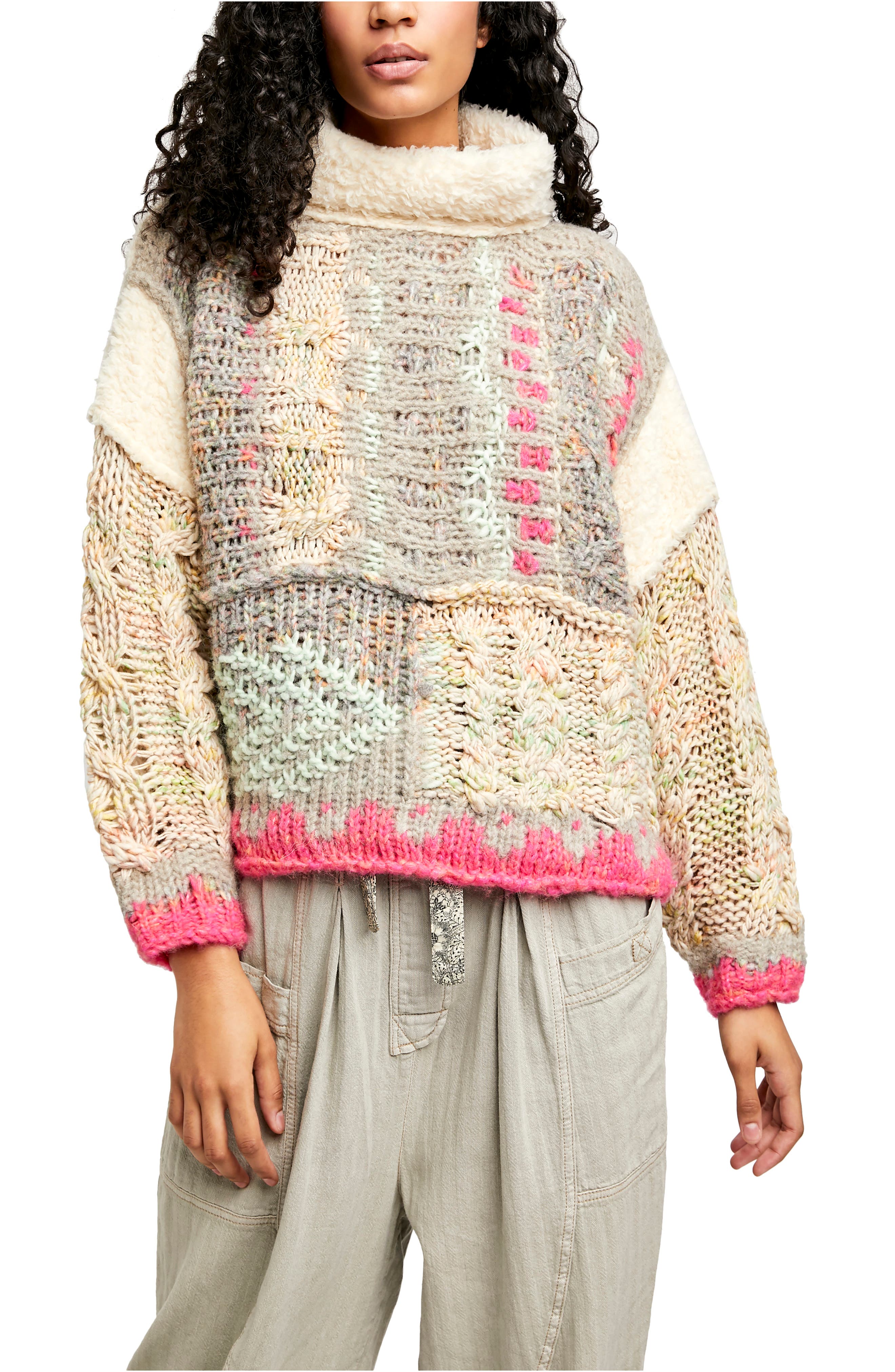 free people snow day turtleneck thermal top
