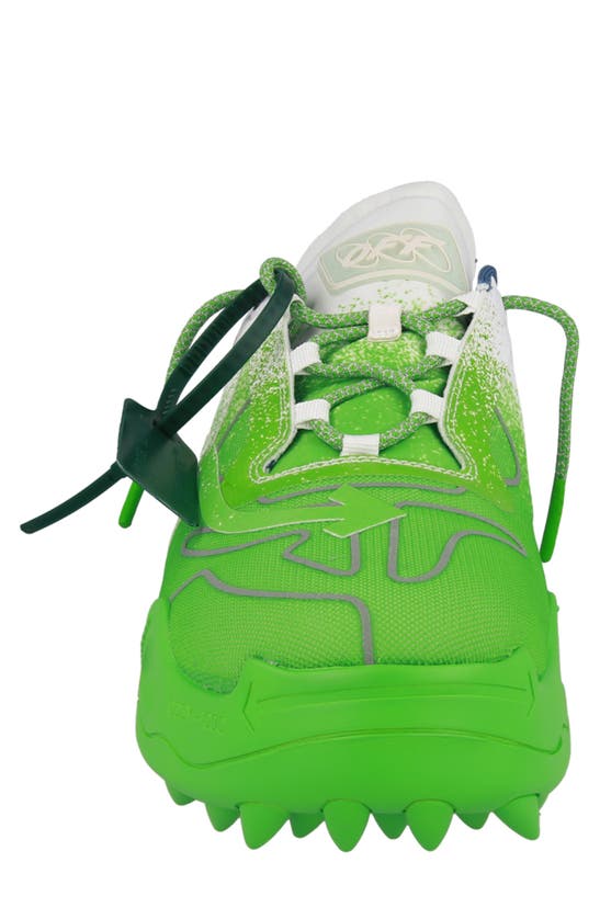 Shop Off-white Odsy Mesh Sneaker In White Green