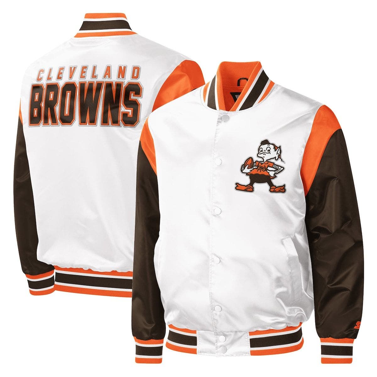 STARTER Men's Starter White Cleveland Browns Throwback Warm Up Pitch