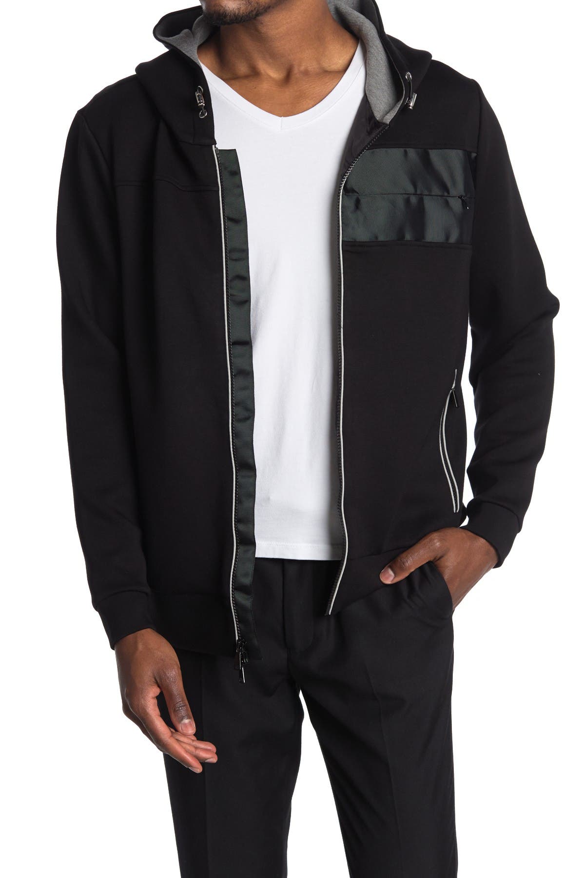 full zip knit sweater
