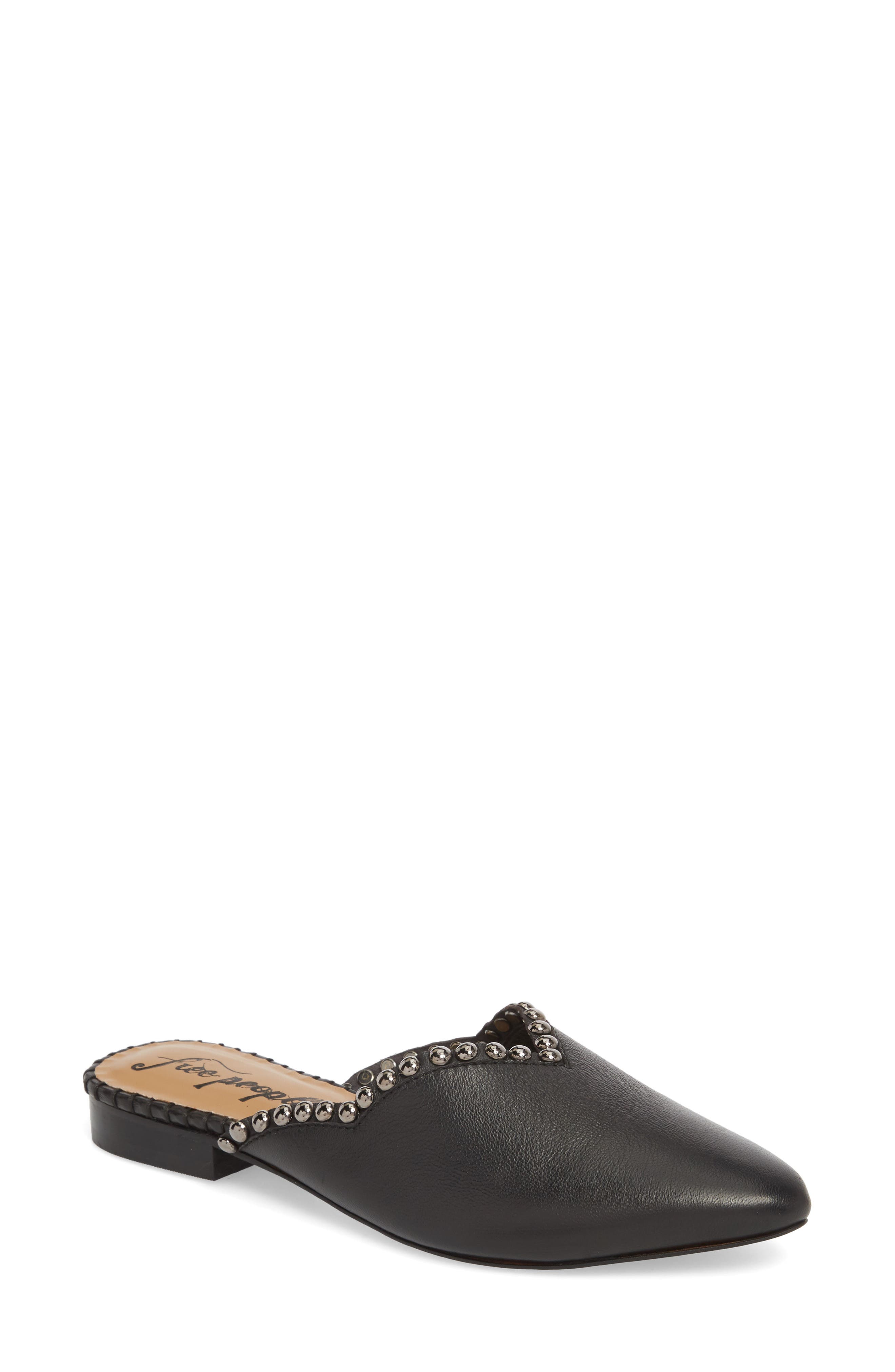 free people leather newport flat