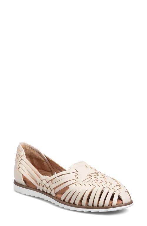 Shop Comfortiva Ranier Huarache Flat In Cream/ivory