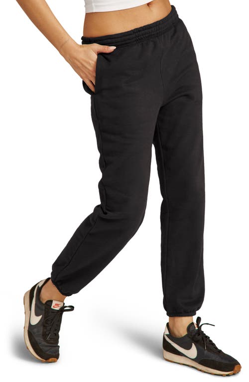 Shop Beyond Yoga On The Go Cotton Blend Joggers In Black