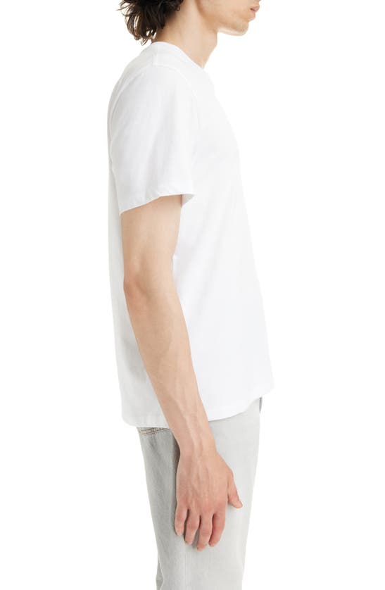 Shop Ami Alexandre Mattiussi Ami De Coeur Cotton Logo T-shirt In Wool Gabardine White