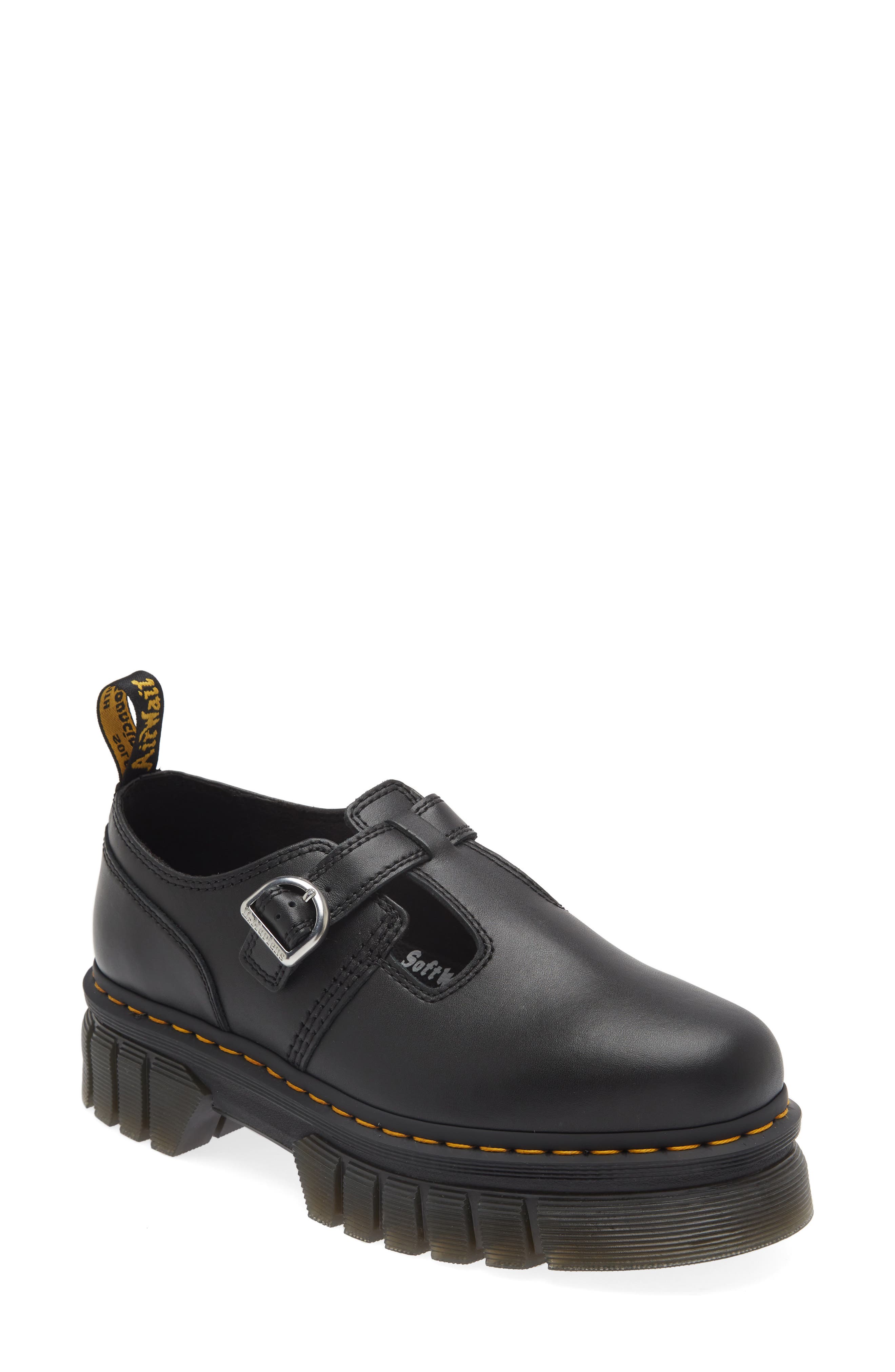 Dr. Martens Audrick T-Bar Platform Mary Jane in Black | Smart Closet